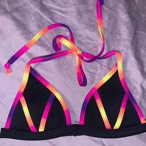 PINK VS sunset triangle bikini top